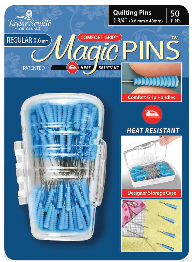 Taylor Seville Magic Pins Flat Head Regular Blue